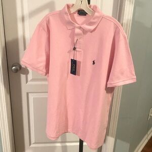 NWT MEN’S PINK POLO RALPH LAUREN SHORT SLEEVE SHIRT